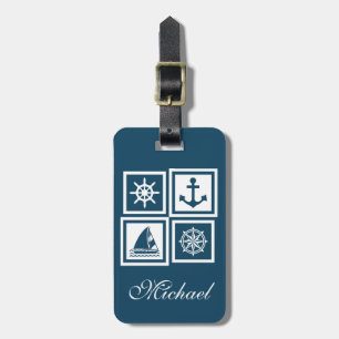 Étiquette À Bagage Nautical themed design