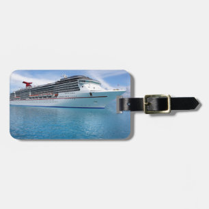 Étiquette À Bagage Navire de croisière dans les eaux des Caraïbes