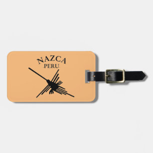 Étiquette À Bagage Nazca Pérou Colibri Avec Texte Courbé
