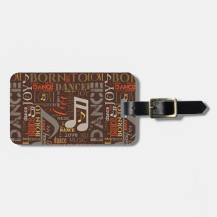 Étiquette À Bagage Né à Dance Brown ID277