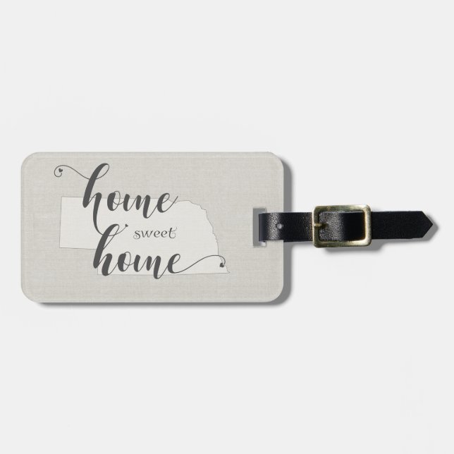 Étiquette À Bagage Nebraska - Fruit de maison doux (Devant horizontal)