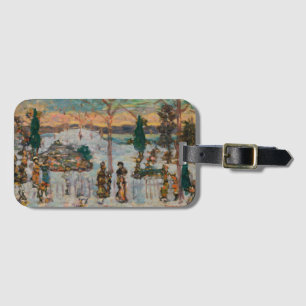 Étiquette À Bagage Neige en avril par Maurice Prendergast, Vintage Ar