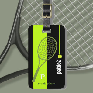 Étiquette À Bagage Neon Green Sport Tennis personnalisé