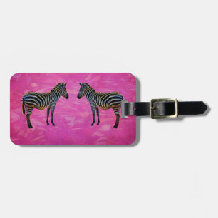 Étiquette À Bagage Neon Zebra Réflexion Customisée Adresse Téléphone