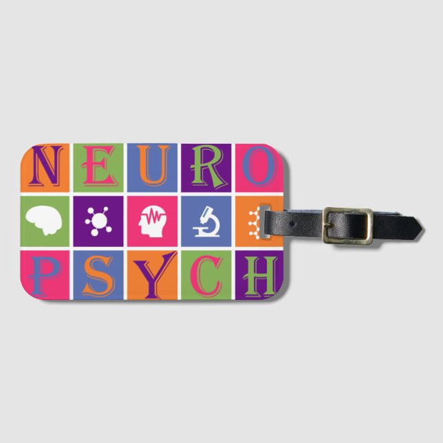Étiquette À Bagage Neuropsychologie - cadeaux pour des (Devant Horizontal)