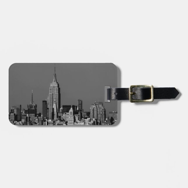 Étiquette À Bagage New York City Manhattan Skyline (Devant horizontal)