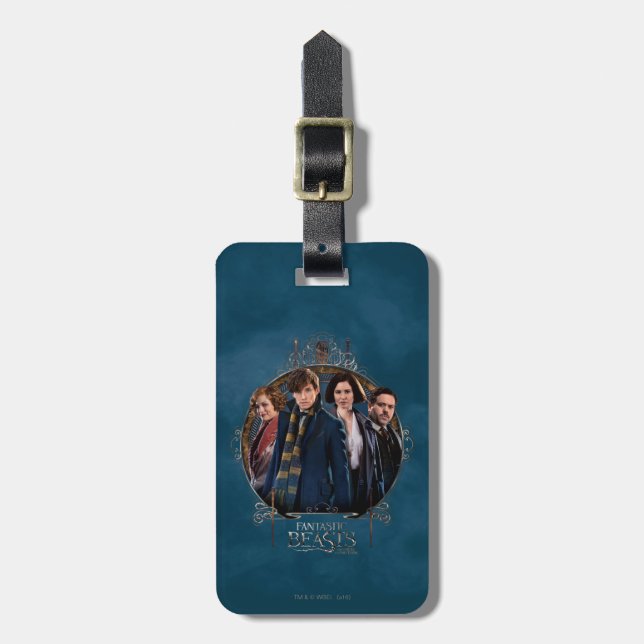 Étiquette À Bagage NEWT SCAMANDER™ et entreprise Art Nouveau Frame (Devant Vertical)