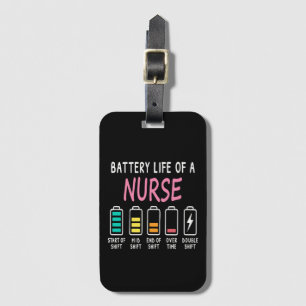 Étiquette À Bagage Niveau de batterie d'un graphique d'humour d'infir