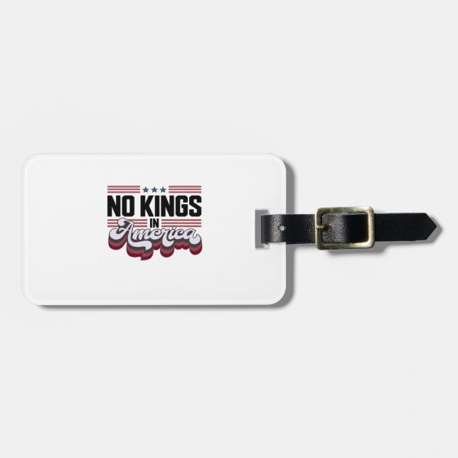 Étiquette À Bagage No Kings In America USA Retro Classic (Devant horizontal)