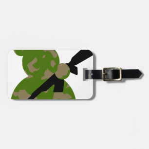 Étiquette À Bagage noël de l'armée de neige