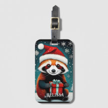 Noël hivernal doux Père Noël Red Panda Snowy