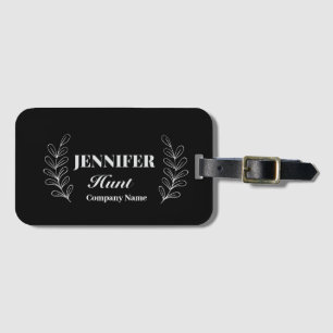 Étiquette À Bagage Noir&blanc minimaliste moderne Code QR