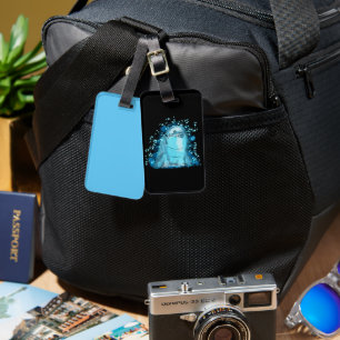 Étiquette À Bagage Noir dauphin 