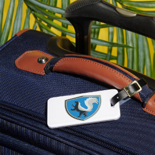 Étiquette À Bagage Noir Et Blanc