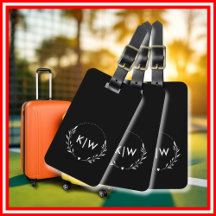 Noir et blanc | Monogramme des initiales modernes