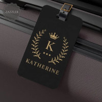 Nom de la Personnaliser et premier monogramme noir