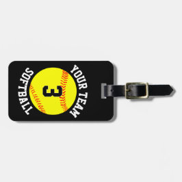 Étiquette À Bagage Nom de l'équipe de softball Fastpitch personnalisé