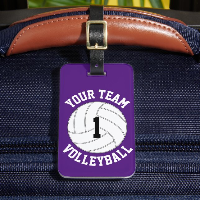 Étiquette À Bagage Nom de l'équipe de volley-ball personnalisée, numé (Insitu Rectoal 2)