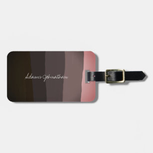 Étiquette À Bagage Nom de signature personnalisé Black Rose Gold Dégr