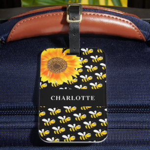 Étiquette À Bagage Nom de tournesol de la bourrasque noire