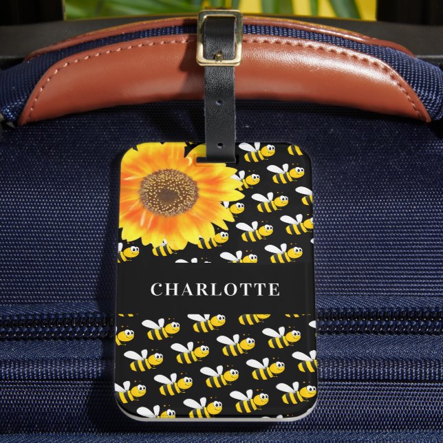 Étiquette À Bagage Nom de tournesol de la bourrasque noire (Insitu Rectoal 2)