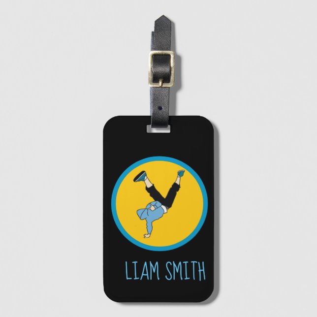 Étiquette À Bagage Nom du danseur Hip hop (Devant Vertical)