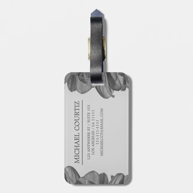 Étiquette À Bagage Nom du script du voyageur Stylo Personnaliser Mono (Dos Vertical)