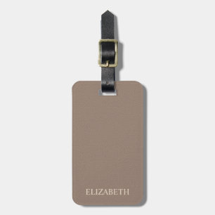 Étiquette À Bagage Nom en cuir élégant