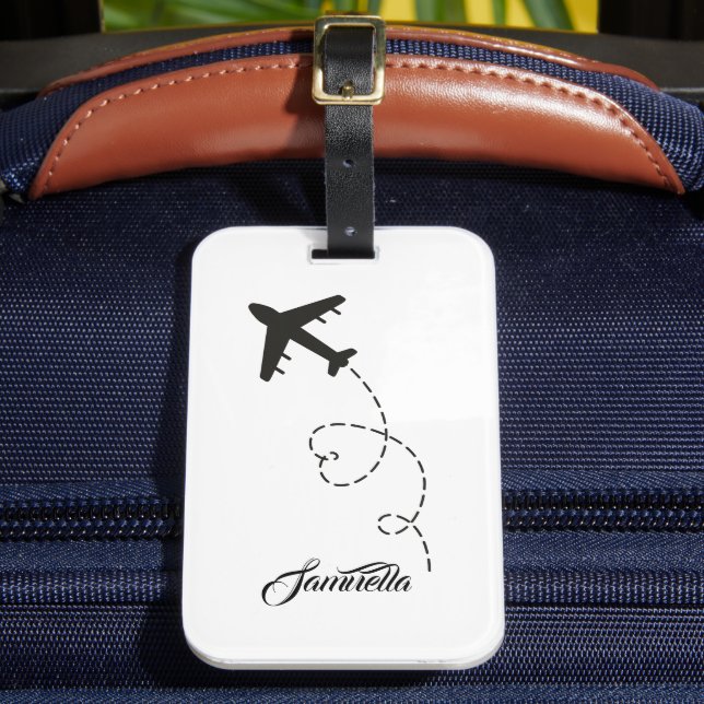 Étiquette À Bagage Nom personnalisé Avion Destination Voyageur (Insitu Rectoal 2)