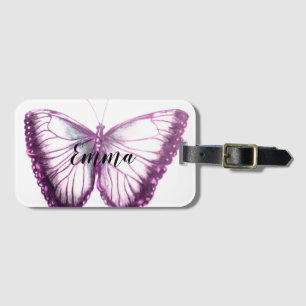 Étiquette À Bagage Nom personnalisé Beau papillon