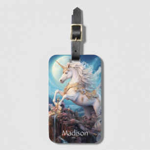 Étiquette À Bagage Nom personnalisé belle licorne