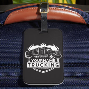 Étiquette À Bagage NOM personnalisé Camions Big Rig Semi Trucker