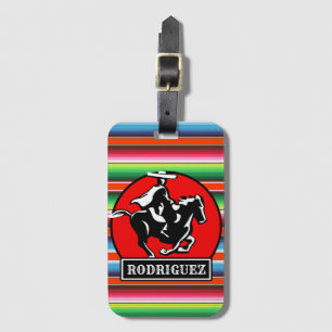Étiquette À Bagage Nom personnalisé Charro Horse espagnol mexicain Se