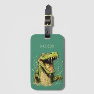 Étiquette À Bagage Nom personnalisé Crocodile