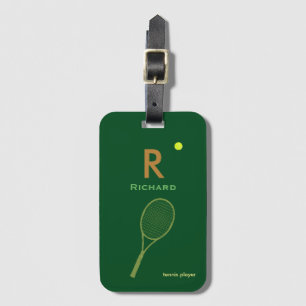 Étiquette À Bagage nom personnalisé du joueur de tennis