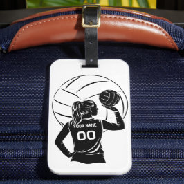Étiquette À Bagage Nom personnalisé du joueur de volley-ball personna