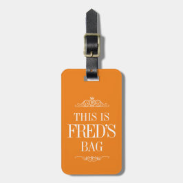 Étiquette À Bagage Nom personnalisé | Étiquette bagages Monogramme