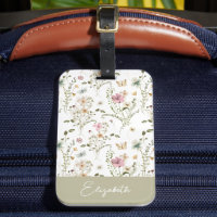 Nom personnalisé fleur sauvage Floral