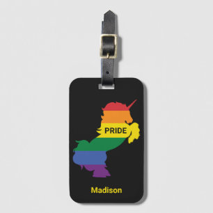 Étiquette À Bagage Nom personnalisé Gay Unicorn
