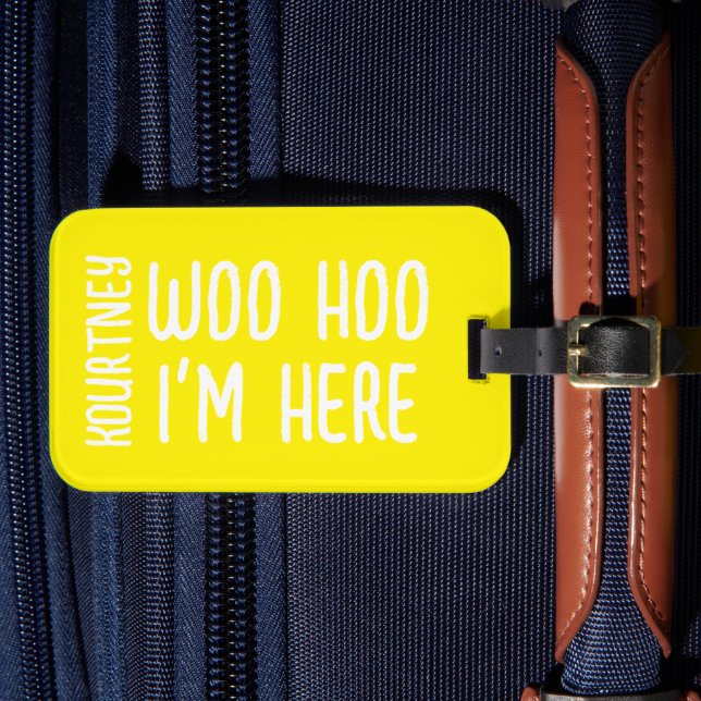Étiquette À Bagage Nom personnalisé Modern Bold Funny Bagage balise (Insitu Rectoal 4)
