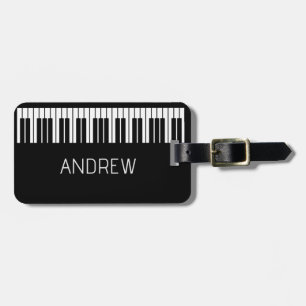 Étiquette À Bagage Nom personnalisé Piano Musician Cadeau
