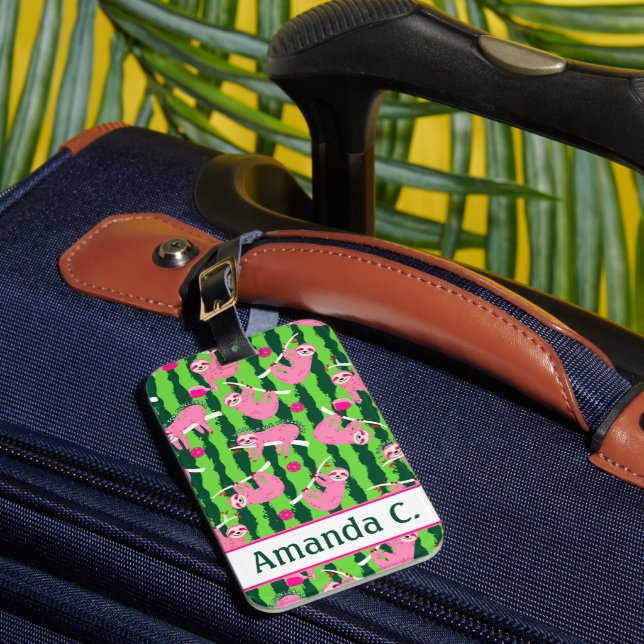 Étiquette À Bagage Nom personnalisé Pink pickleball slots 🦥 (Insitu Rectoal 1)