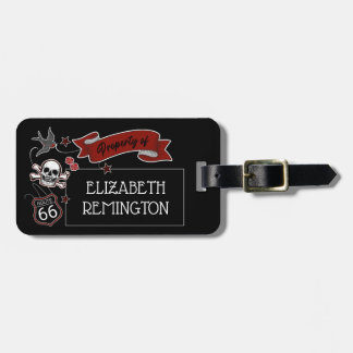 Étiquette À Bagage Nom personnalisé Rockabilly Tattoo Rock & Roll Sku