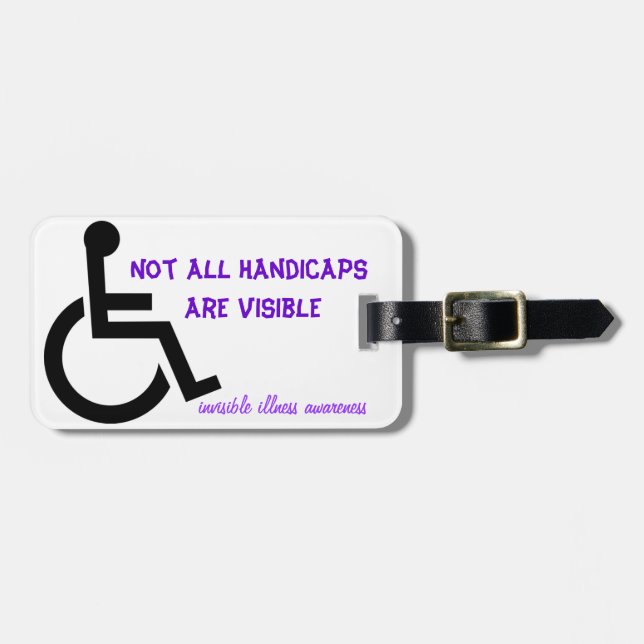 Étiquette À Bagage Non tous les handicaps sont évidents (Devant horizontal)