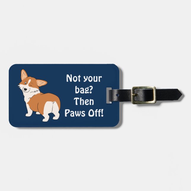 Étiquette À Bagage Non votre corgi de Gallois de sac (Devant horizontal)