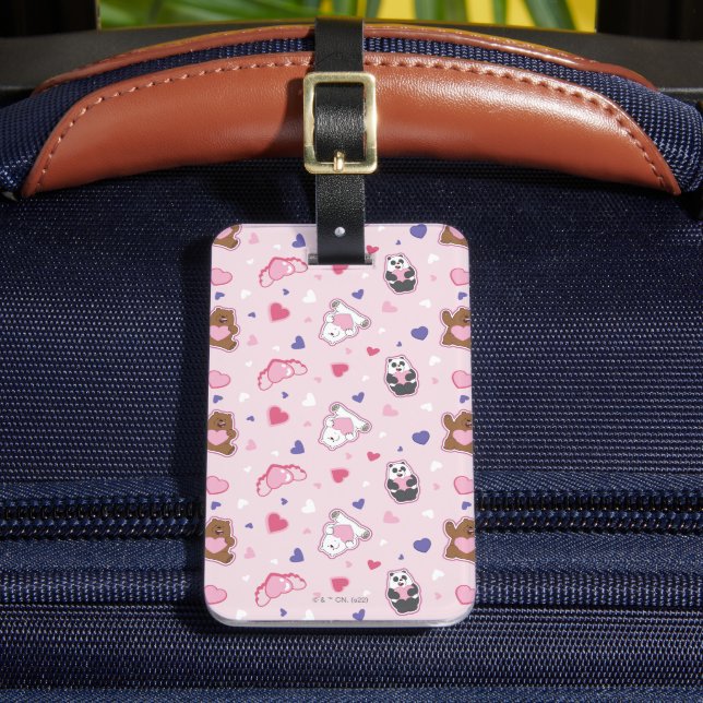 Étiquette À Bagage Nous les ours nus - Valentine Hearts Motif (Insitu Rectoal 2)