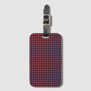 Étiquette À Bagage Nouveau Tartan Navy et Green Highland