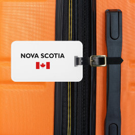 Étiquette À Bagage Nouvelle-Écosse Canada Drapeau canadien couleur cl
