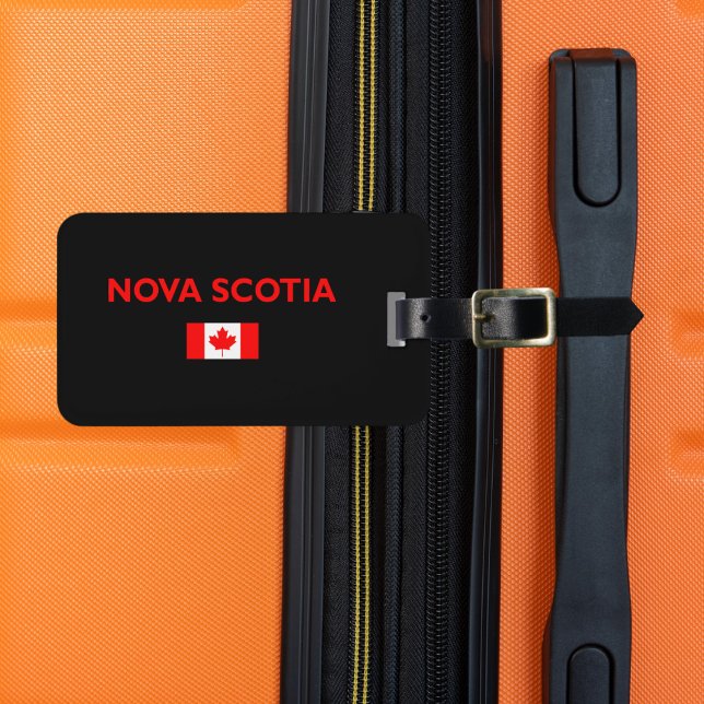 Étiquette À Bagage Nouvelle-Écosse Canada Drapeau canadien Couleur fo (Créateur téléchargé)