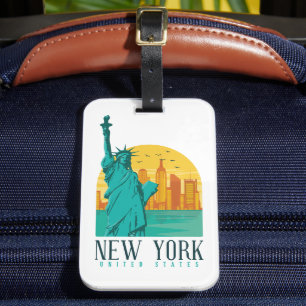Étiquette À Bagage Nouvelle York Skyline Stylée